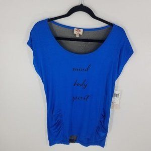 Blue Mind Body Spirit Dolman Sleeve Top